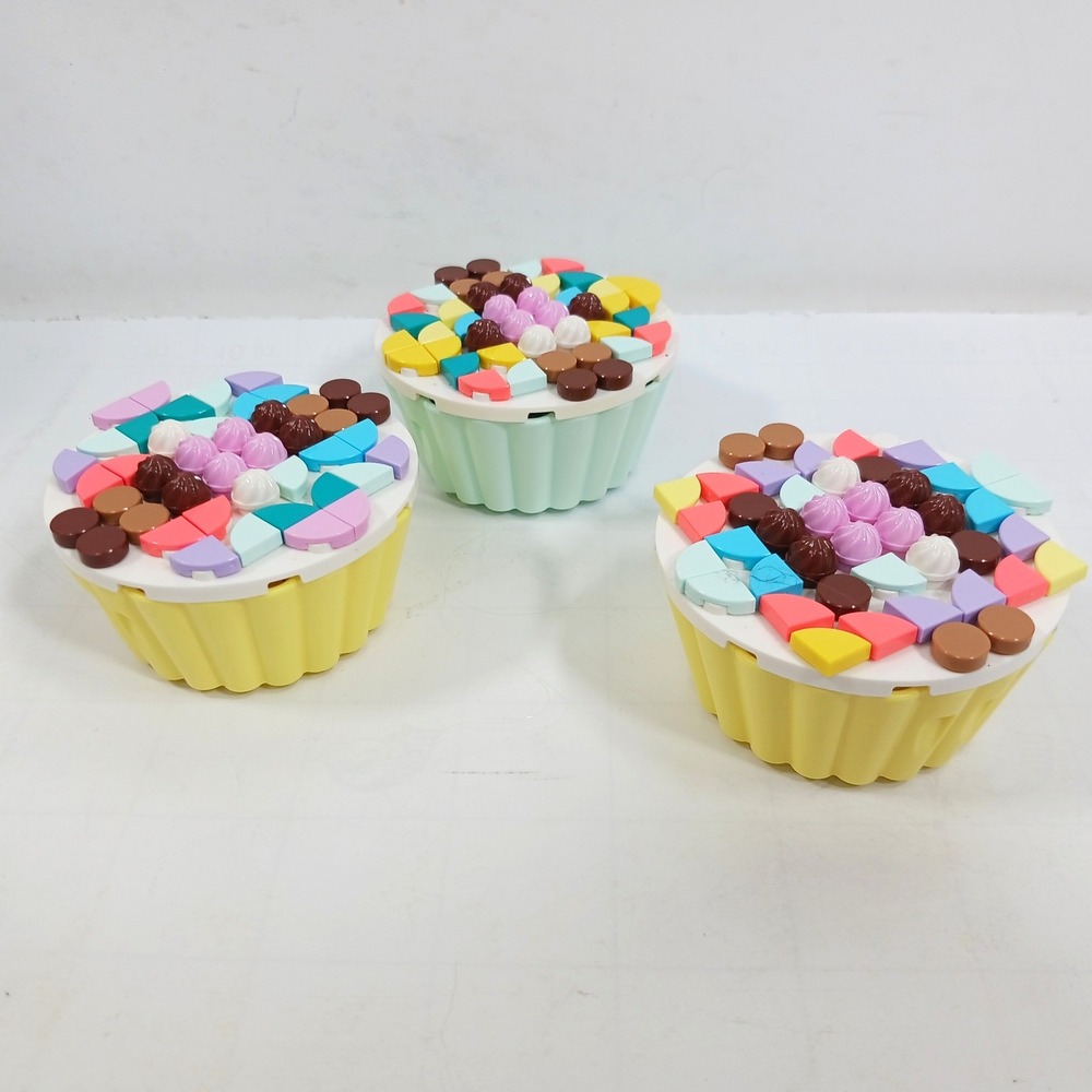 LEGO DOTS Creative Party Kit 41926 Assembled Cupcakes Set of 3 Pastel Colors